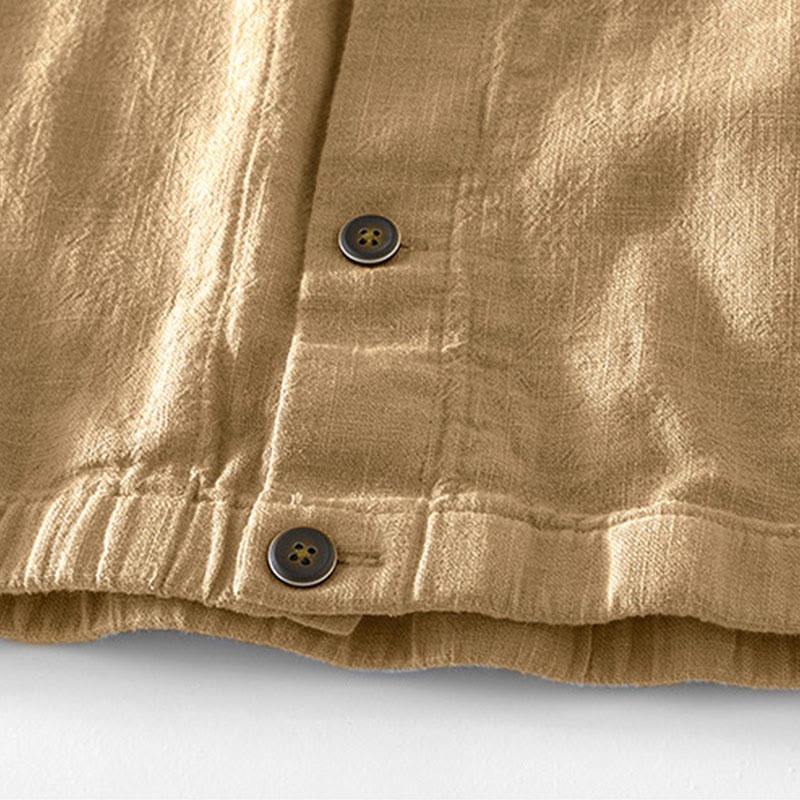 Ramie Linen Structured Grounding Commuter Jacket