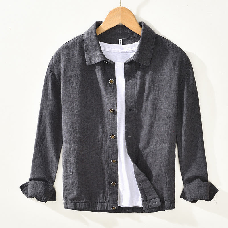 Ramie Linen Structured Grounding Commuter Jacket