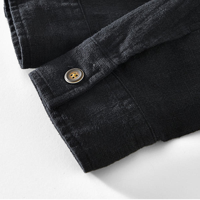 Ramie Linen Structured Grounding Commuter Jacket