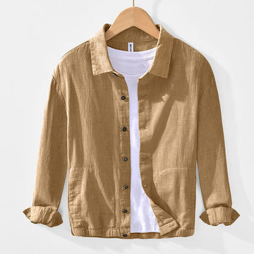 Ramie Linen Structured Grounding Commuter Jacket