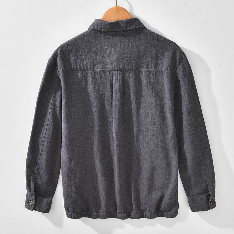 Ramie Linen Structured Grounding Commuter Jacket