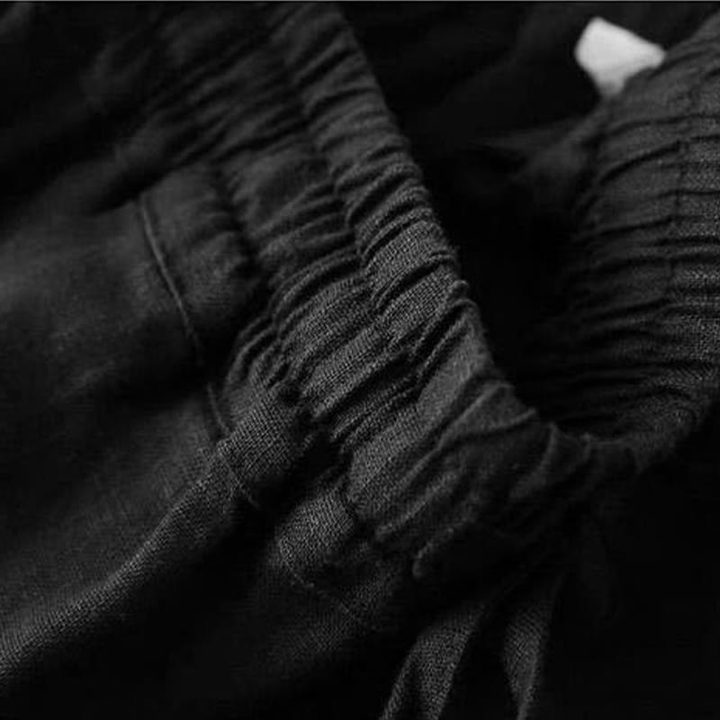 Casual High Waist Lace-up Wide Leg Pants With Pockets