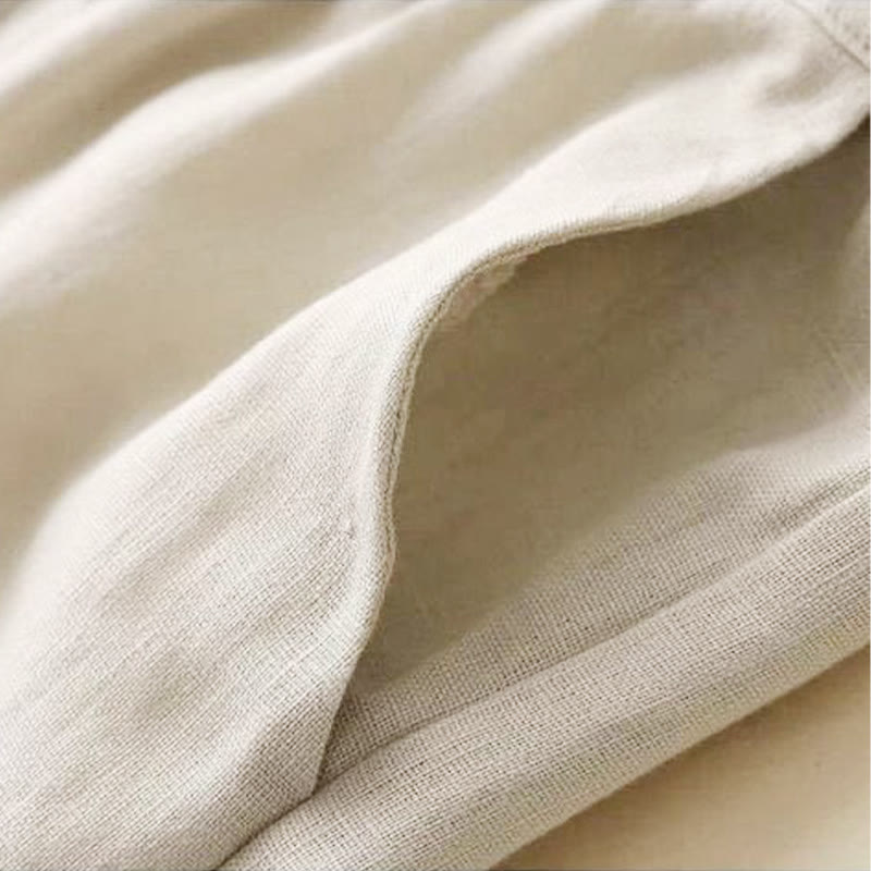 Casual High Waist Lace-up Wide Leg Pants With Pockets