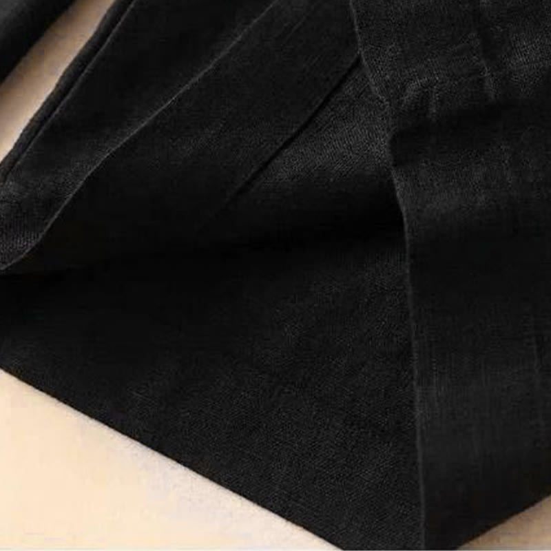 Casual High Waist Lace-up Wide Leg Pants With Pockets