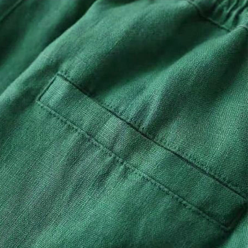 Casual High Waist Lace-up Wide Leg Pants With Pockets