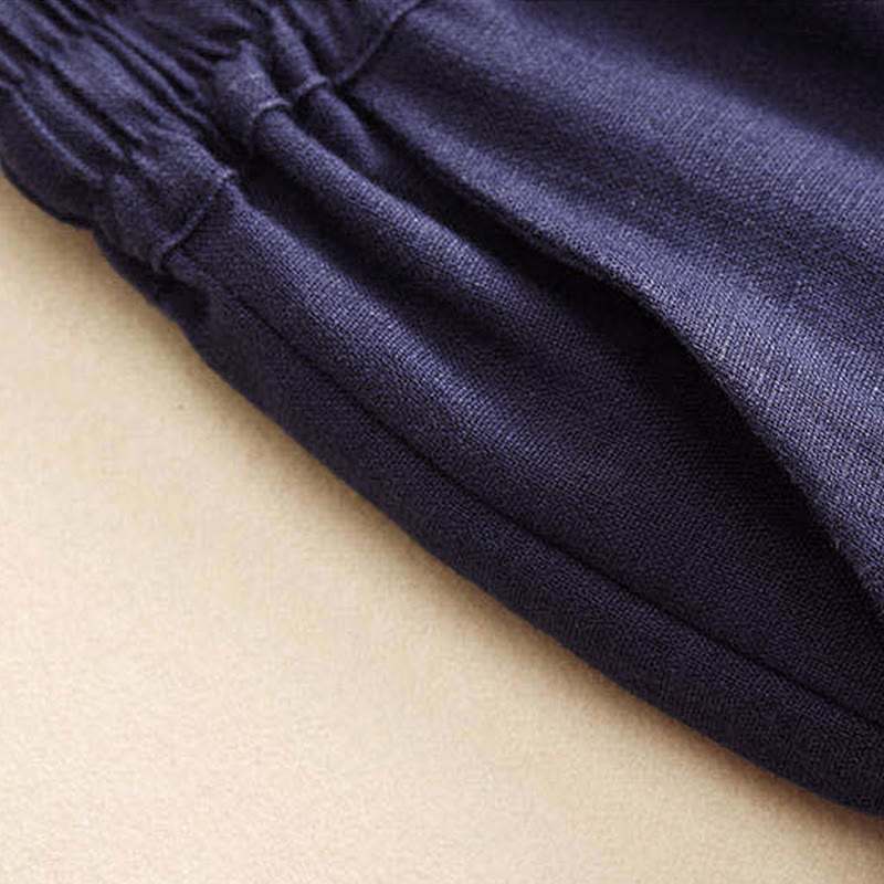 Casual High Waist Lace-up Wide Leg Pants With Pockets