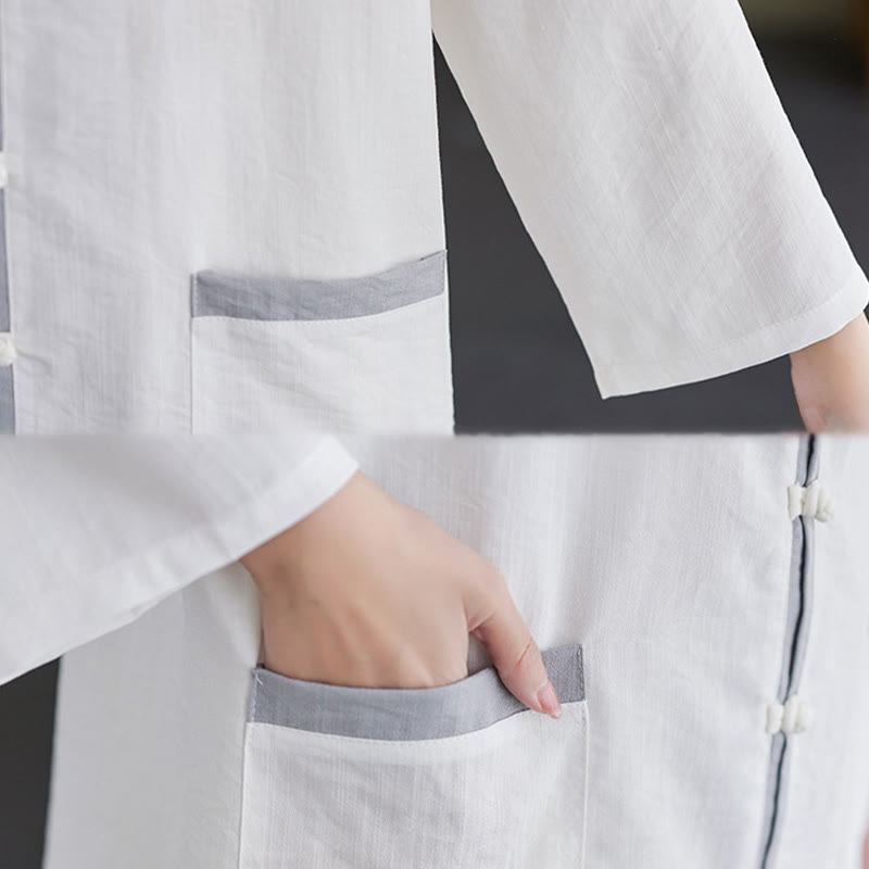 Breathable Cotton Two-Piece Meditation Set for Mindful Movement