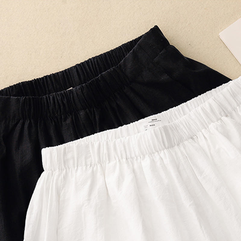 Casual Simple Design Women's Cotton Harem Pants With Pockets