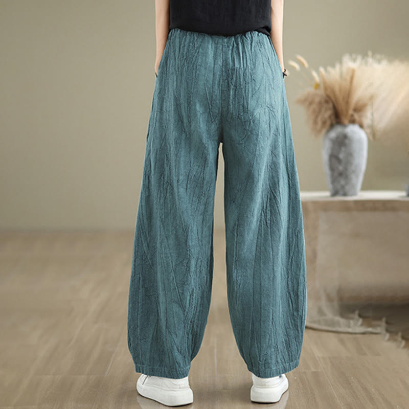 Breathable Cotton Linen Harem Meditation Pants with Pockets