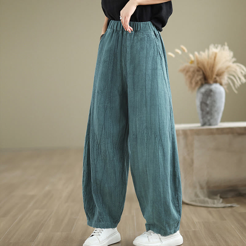 Breathable Cotton Linen Harem Meditation Pants with Pockets