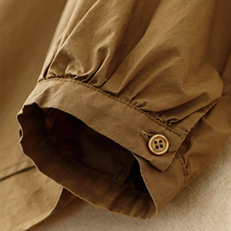 Breathable Cotton Corduroy Stand Collar Minimalist Jacket