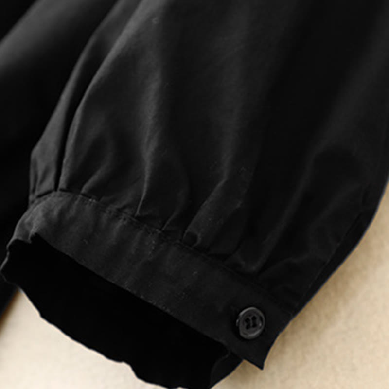 Breathable Cotton Corduroy Stand Collar Minimalist Jacket