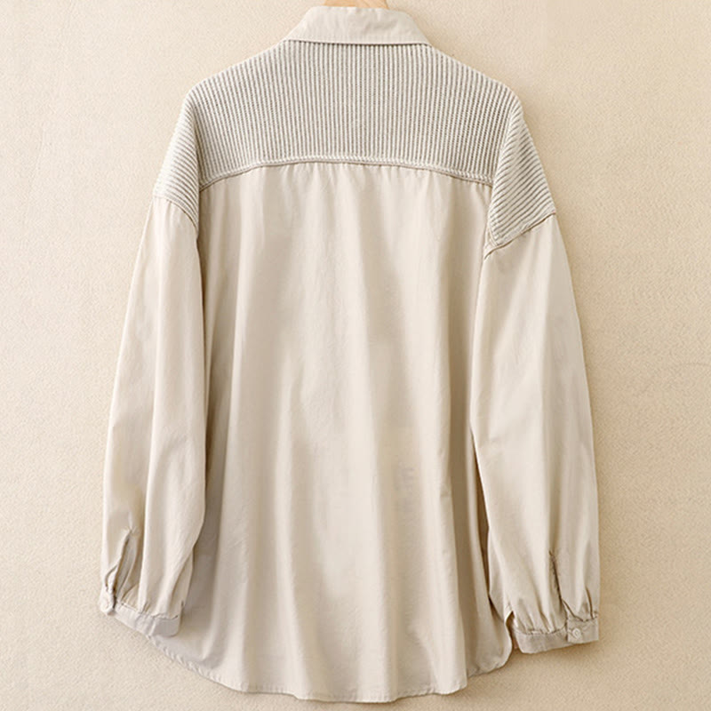 Breathable Cotton Corduroy Stand Collar Minimalist Jacket