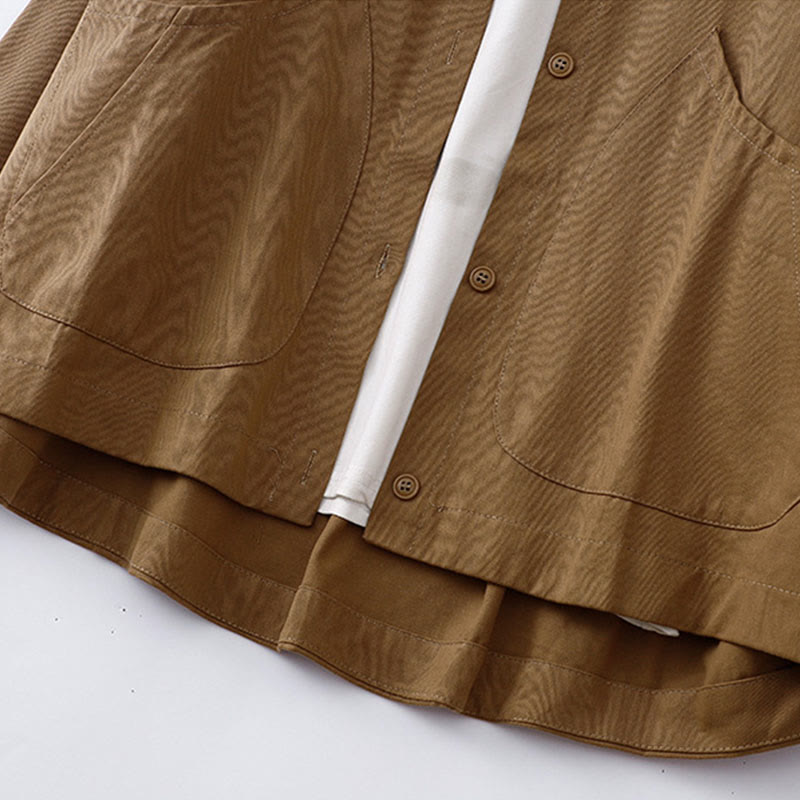 Breathable Cotton Crew Neck Long Sleeve Jacket for Mindful Daily Wear