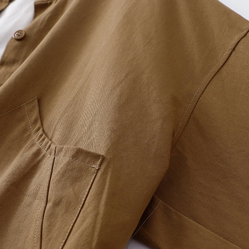Breathable Cotton Crew Neck Long Sleeve Jacket for Mindful Daily Wear