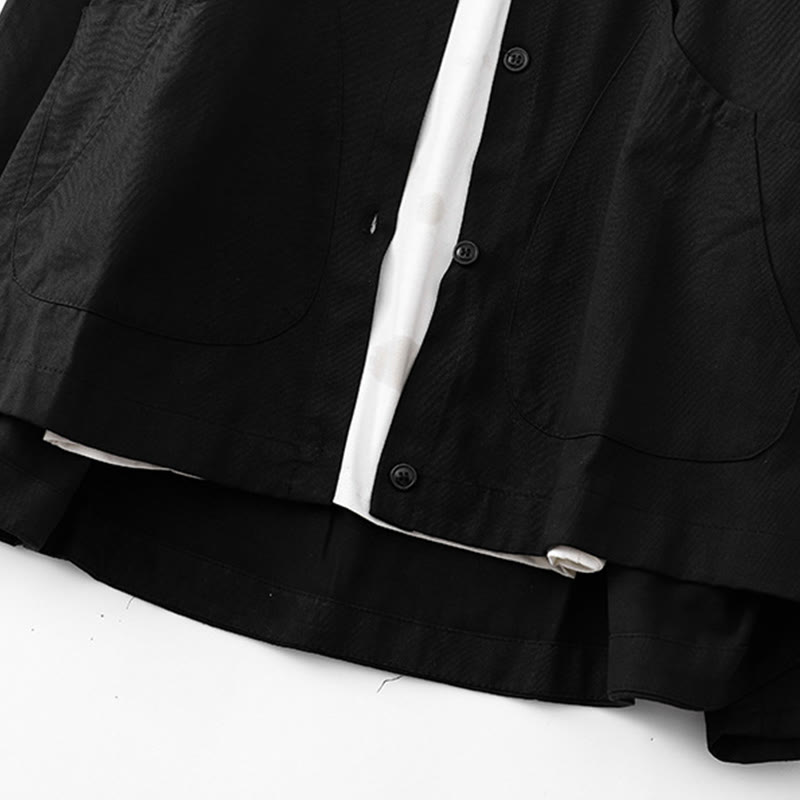 Breathable Cotton Crew Neck Long Sleeve Jacket for Mindful Daily Wear