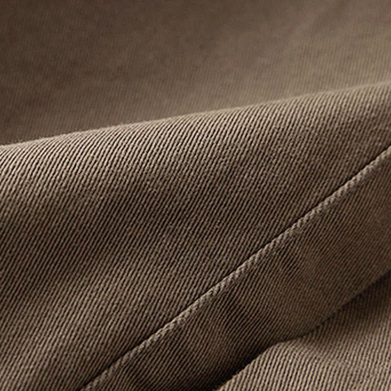 Fall Irregular Design Long Sleeve Women's Cotton Linen Lapel Jacket With Pockets
