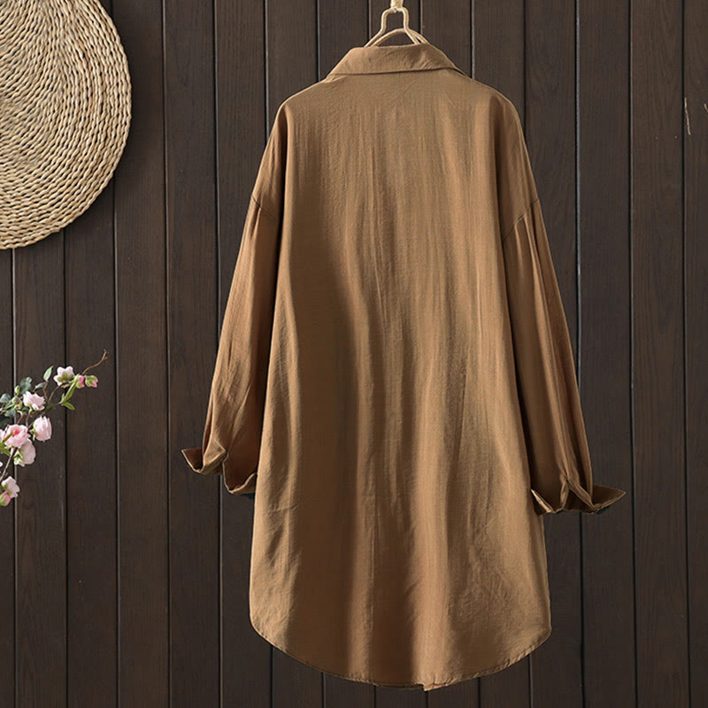 Breathable Cotton Stand Collar Everyday Layering Coat
