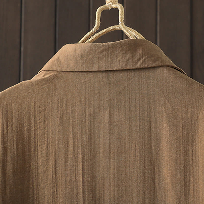 Breathable Cotton Stand Collar Everyday Layering Coat