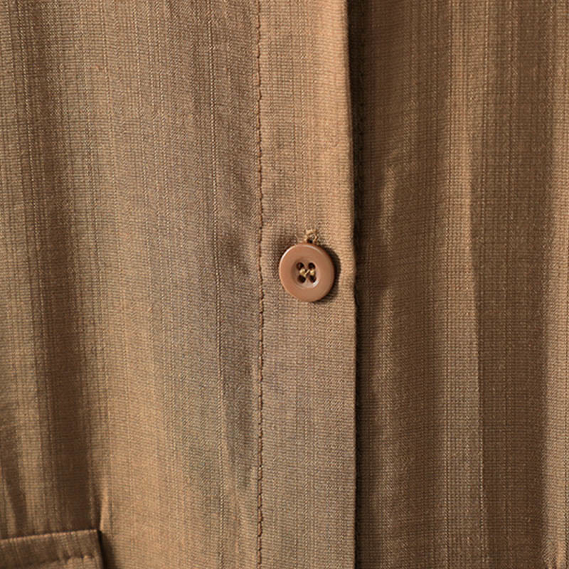 Breathable Cotton Stand Collar Everyday Layering Coat
