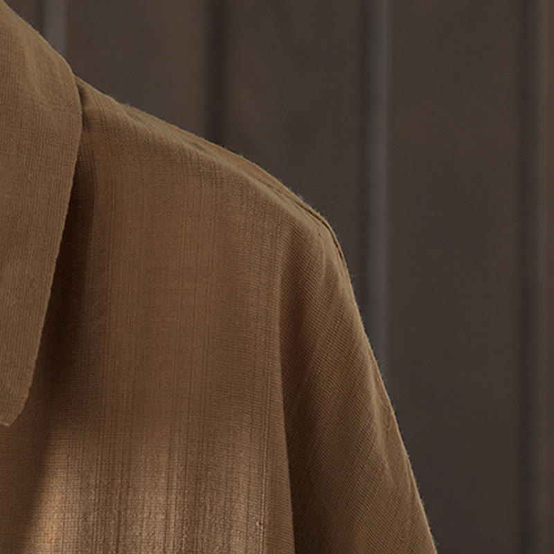 Breathable Cotton Stand Collar Everyday Layering Coat