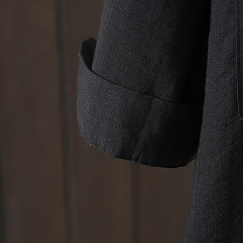 Breathable Cotton Stand Collar Everyday Layering Coat