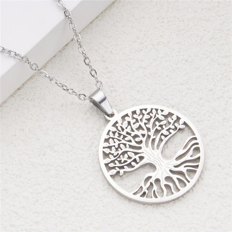 The Tree Of Life Titanium Steel Enlightenment Necklace Pendant