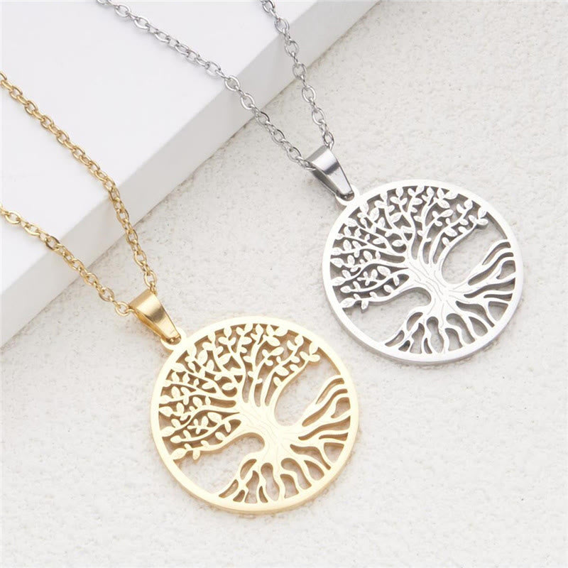 The Tree Of Life Titanium Steel Enlightenment Necklace Pendant