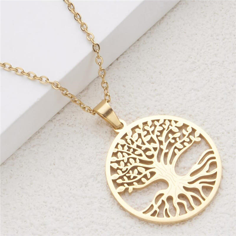 The Tree Of Life Titanium Steel Enlightenment Necklace Pendant