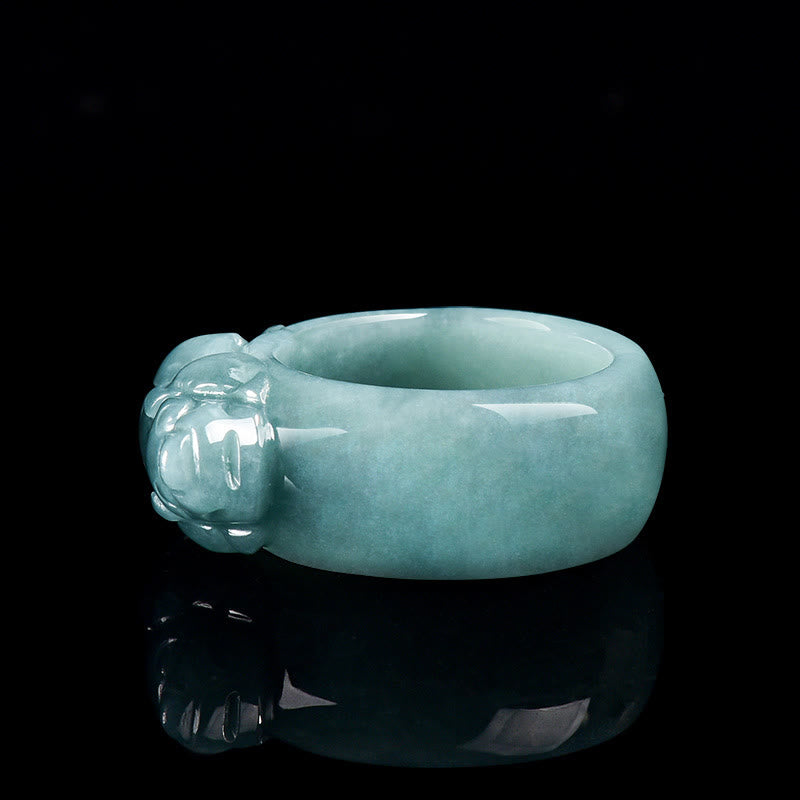 Fengshui Wealth Prosperity Jade PiXiu Luck Ring
