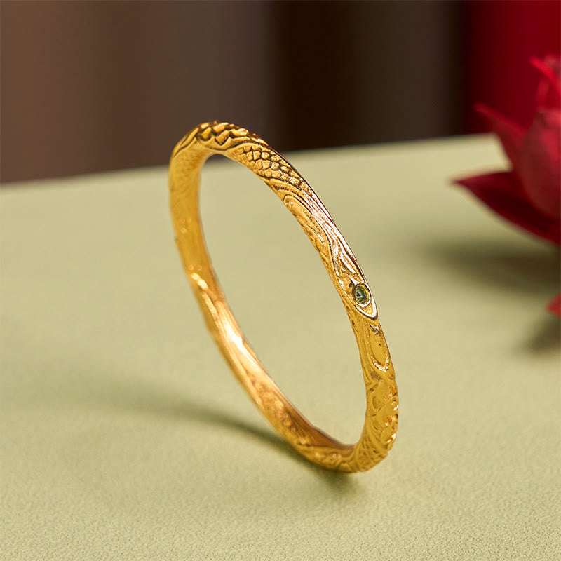 Hollow Universe Circle Design Copper Plated Gold Wealth Bracelet Bangle