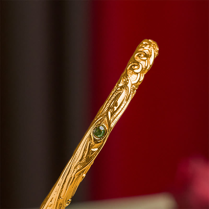 Hollow Universe Circle Design Copper Plated Gold Wealth Bracelet Bangle