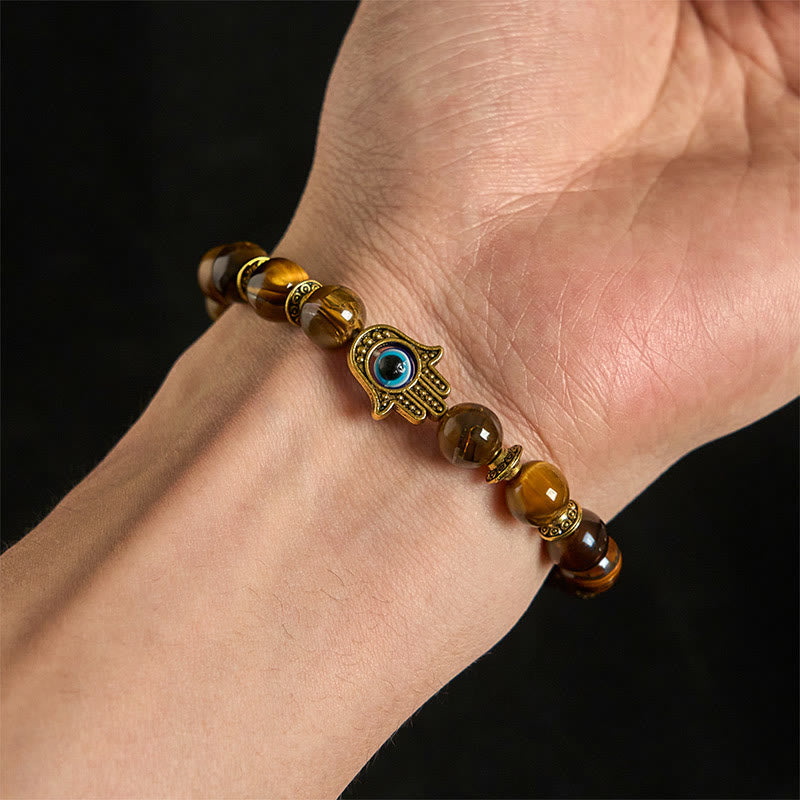 "Wishing Courage and Protection" Tiger Eye Bracelet Includes Gift Message Card