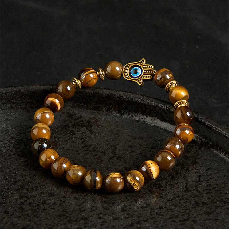 "Wishing Courage and Protection" Tiger Eye Bracelet Includes Gift Message Card