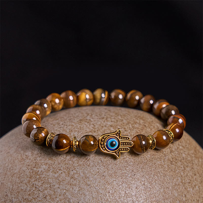 "Wishing Courage and Protection" Tiger Eye Bracelet Includes Gift Message Card