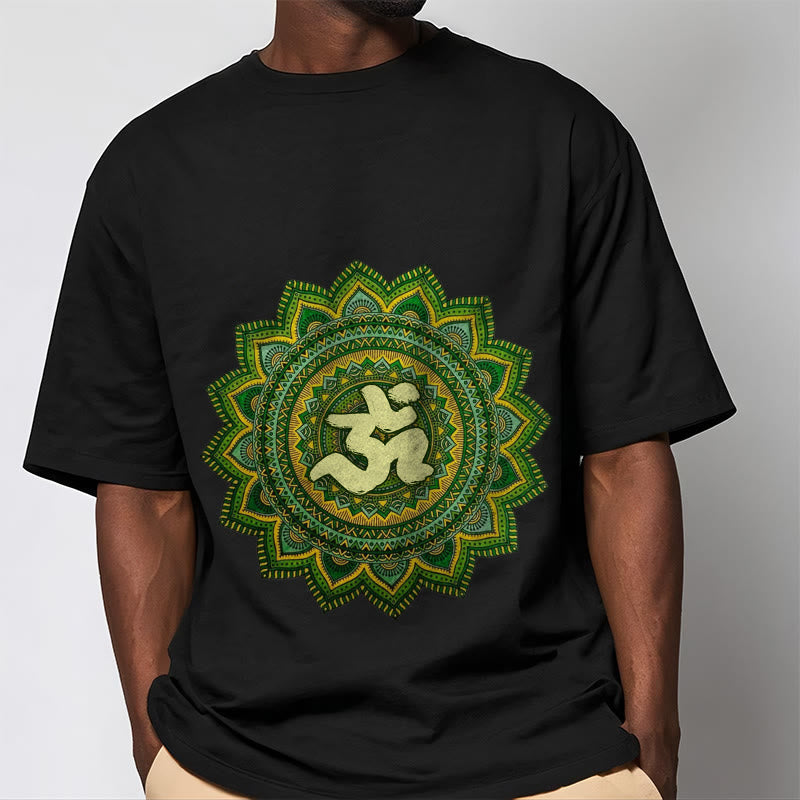 Breathable Cotton Om Mandala Meditation T-Shirt