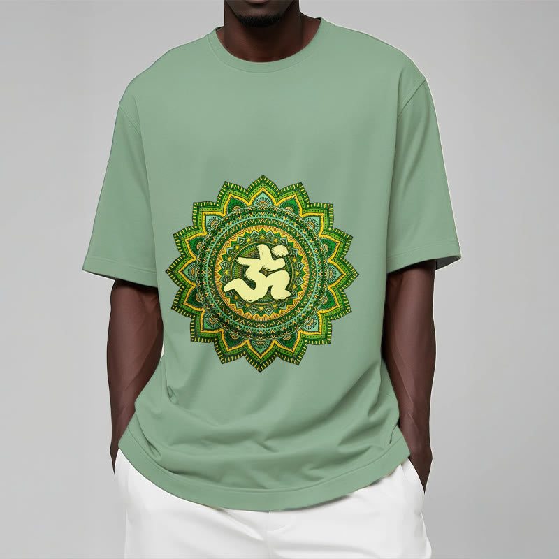 Breathable Cotton Om Mandala Meditation T-Shirt