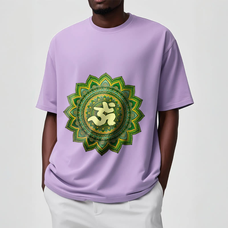 Breathable Cotton Om Mandala Meditation T-Shirt