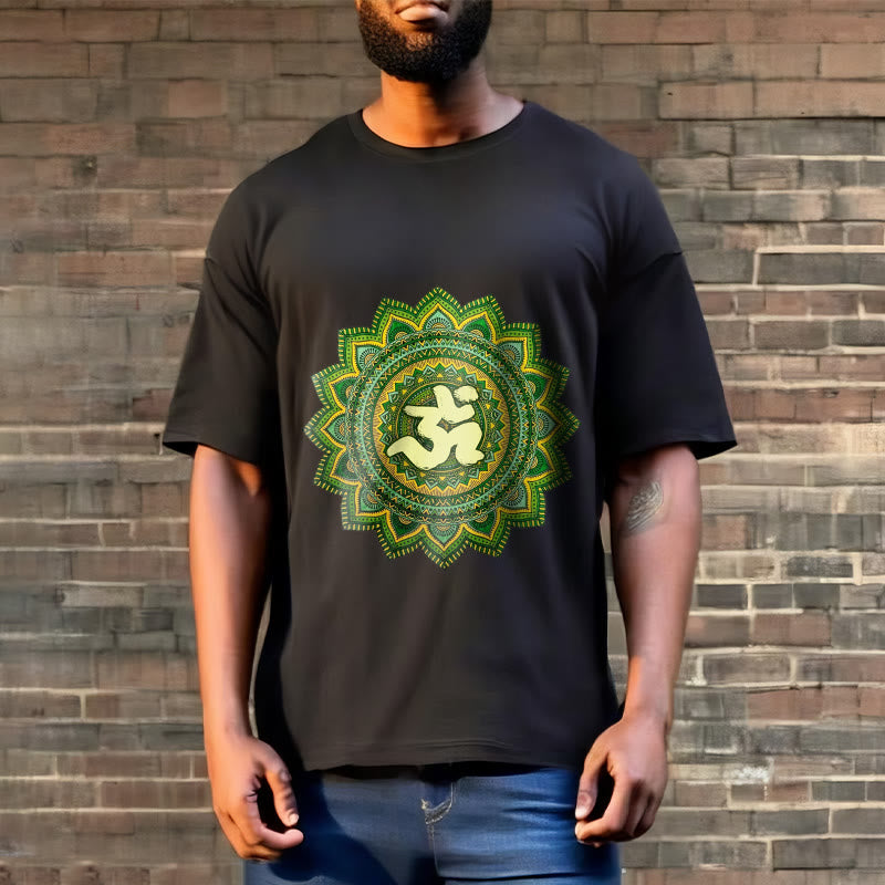 Breathable Cotton Om Mandala Meditation T-Shirt
