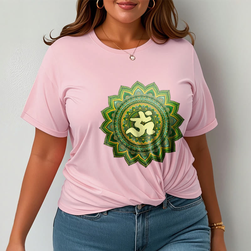 Breathable Cotton Om Mandala Meditation T-Shirt