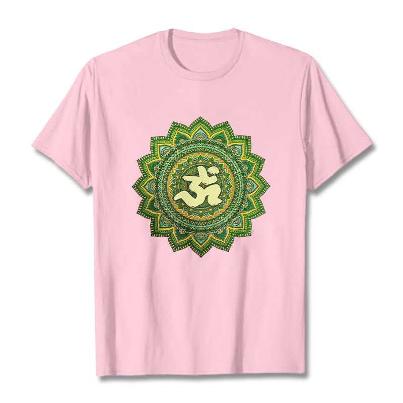 Breathable Cotton Om Mandala Meditation T-Shirt