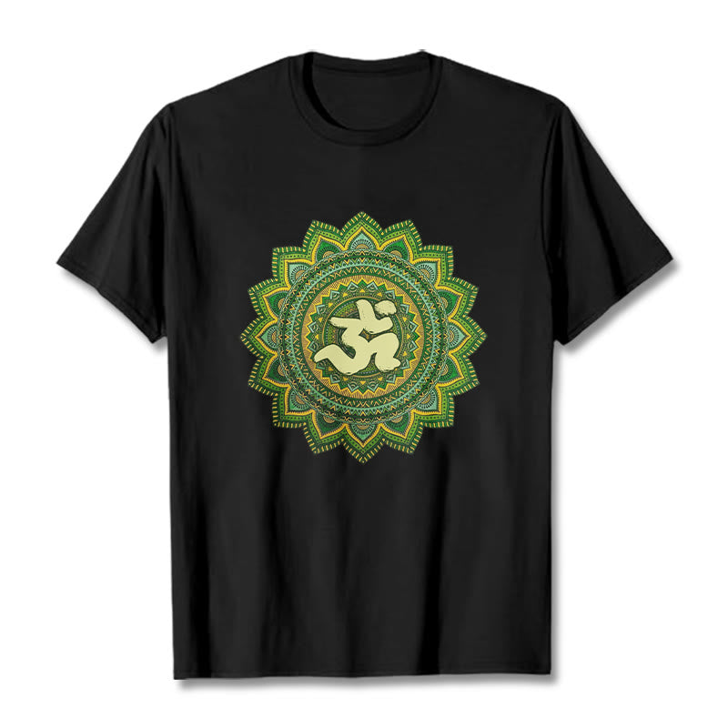 Breathable Cotton Om Mandala Meditation T-Shirt