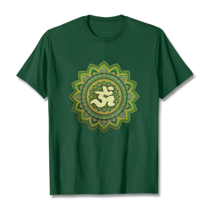 Breathable Cotton Om Mandala Meditation T-Shirt