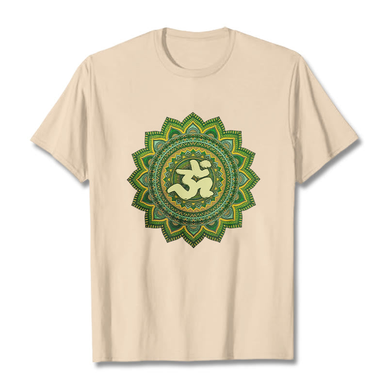 Breathable Cotton Om Mandala Meditation T-Shirt