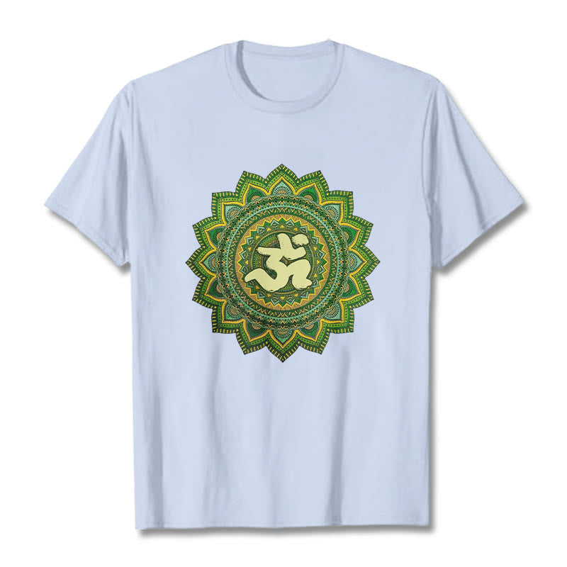 Breathable Cotton Om Mandala Meditation T-Shirt