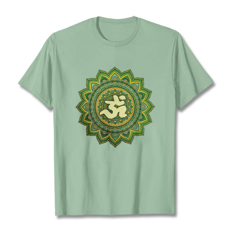 Breathable Cotton Om Mandala Meditation T-Shirt