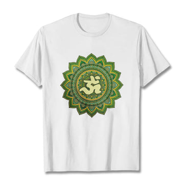 Breathable Cotton Om Mandala Meditation T-Shirt