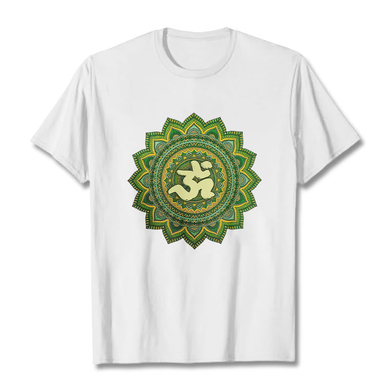 Breathable Cotton Om Mandala Meditation T-Shirt