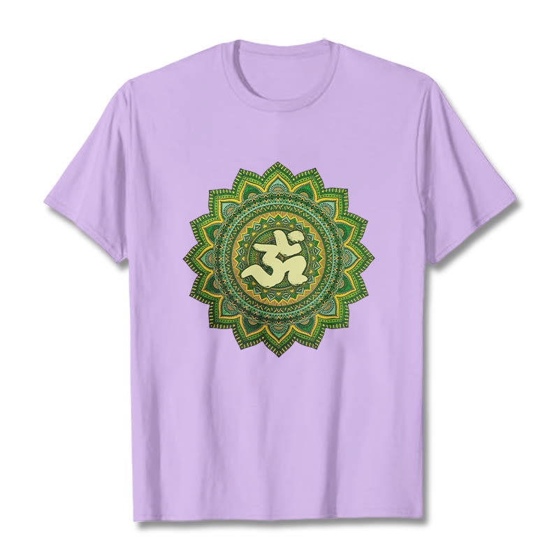 Breathable Cotton Om Mandala Meditation T-Shirt