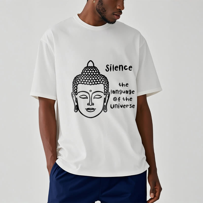 Soft Cotton Crewneck Mindful Graphic Meditation T-Shirt